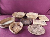 Round baskets, oval, heart shaped rectangle