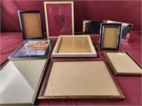 Lot of 9 photo frames assorted sizes
