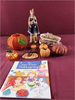 Thanksgiving book and decor