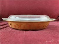 Vintage early America pyrex divided dish