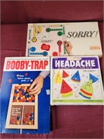 Vintage games, Sorry, Headache, Booby trap