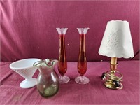 Vintage glassware, milk glass,  and pineapple