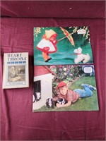 2 vintage toyland puzzles, 1905 book heart throbs
