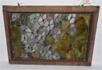 Lot #3185 - Antique stained glass window panel