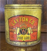 Layton Co Pure Lard Wisconsin Can