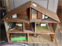 Lot #3332 - Hand crafted doll house and Qty of