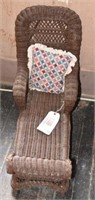 Lot #3359 - Antique Wicker Childs doll chaise