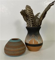 2 Southwest Native American Pottery Pcs