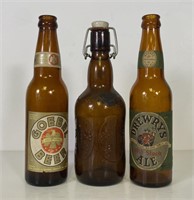 Three Total Ale Beer Bottles Goebel & Drewry's