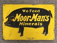 Moorman's Pig Feed Metal Advertising Sign