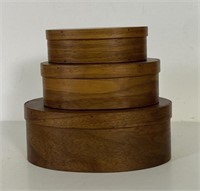 R. W. Hatch Walnut Wood Shaker Boxes