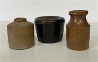 Three Miniature Stoneware Bottles