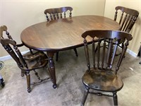 OVAL DINING TABLE & 4 CHAIRS