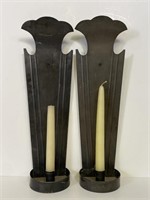Pair Of Repro Tin Candle Sconces
