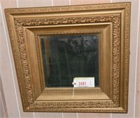 Lot #3487 - Antique mirror in large gold frame