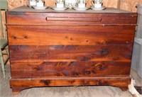 Lot #3581 - Vintage lift top cedar chest