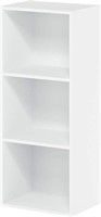 Furinno Bookcase / Book / Storage , 3-Tier, White