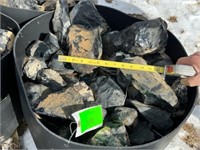 Buckets of Palisade Green Obsidian AKA Burns Green