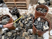 4 Buckets and Small Pallet of Glass Butte Rainbow