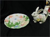 12" Easter Plate & Bunny Teapot