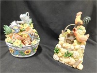 2 Decorated Music Boxes