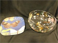 Home Butterfly Plates and Bowl