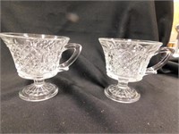 36 Vintage Style Clear Glass Cups