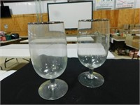 12 Platinum Rimmed Water Glasses