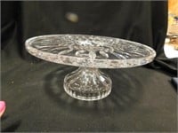 Clear Glass Pedestal Cake Plate