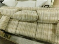 Plaid Couch, has some wear and tear