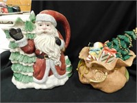Ceramic Santa Vase/Pitcher & Tabletop Décor