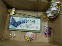 Spring Décor, Pick, Butterfly Welcome Sign