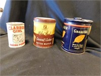 3 Vintage Tins, Granger Tobacco, Robin Hood