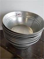 16 galvanized bowls
