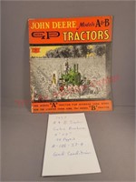 1937 a and B tractor sales brochure John deere