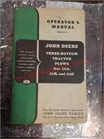 Three-bottom Tractor Plow operators manual. John