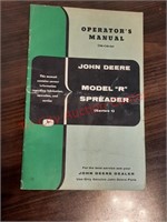Model R Spreader operator's manual John Deere.