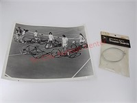 Bicycle advertising photo and NIP trouser guards
