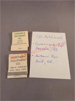 2 matchbook Northern equip. Gooseneck impl. John