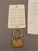 1978 40 series calendar card + bronze key fob new