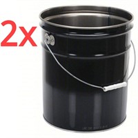 2x - 5 gal Steel Open Head Bucket 11-7/8"x13 3/8"