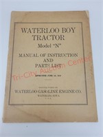 1919 Waterloo Boy tractor owners manual F43-10M