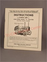 1980's Reprint 1924-1934 D tractor manual