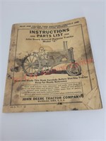 1938 A tractor owners manual