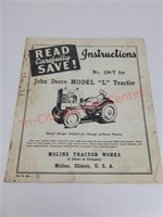 1980's reprint L tractor owners manual