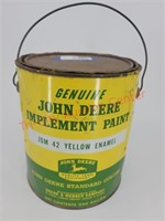 Implement paint 42 yellow enamel empty can with
