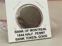 1944 Bank of Montreal - Half Penny - Good