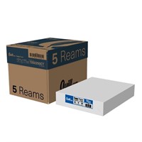 5 Reams Copy Paper, Quill 8.5x11" 92 Bright 20 lbs
