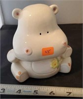 Ceramic hippo bank