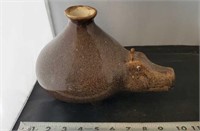 Pottery hippo vase